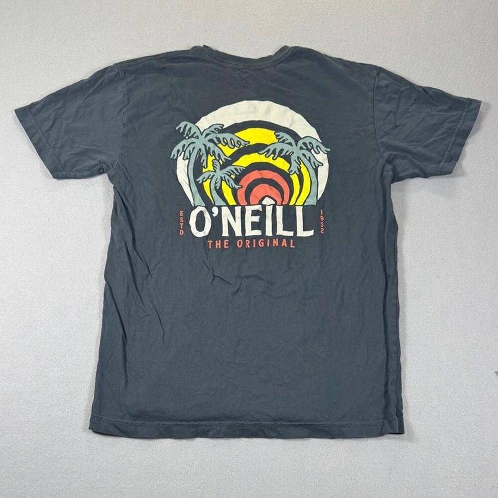 O-neill Men's Black and Grey T-shirt